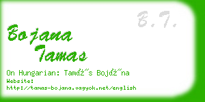 bojana tamas business card